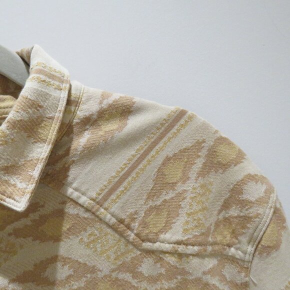 HOWLER BROS. Ranchero Polo Shirt Taki Jacquard Brown Rice Western Pearl Snap - Picture 7 of 16